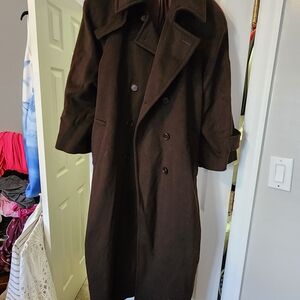 Women's Brown Double-Breasted Coat